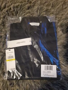 Calvin Klein Boys Blk Long-Sleeve Button Up Dress Shirt (M) 10/12 - Picture 1 of 3