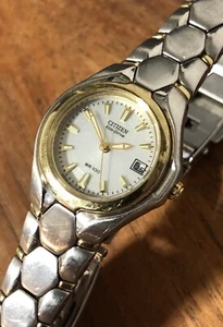 Citizen Eco Drive Women’s Watch Stainless WR100M Ladies Wristwatch W/Date Runs - Picture 1 of 23