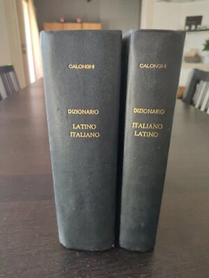 DIZIONARI LATINO ITALIANO CALONGHI ITALIANO LATINO  2 VOL.ROSENBERG ED. 1960 E - Immagine 1 di 4