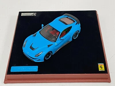 1/43 AB Models Ferrari F12 Novitec Rosa in Matte Baby Blue Custom Leather Base - Image 1 of 4