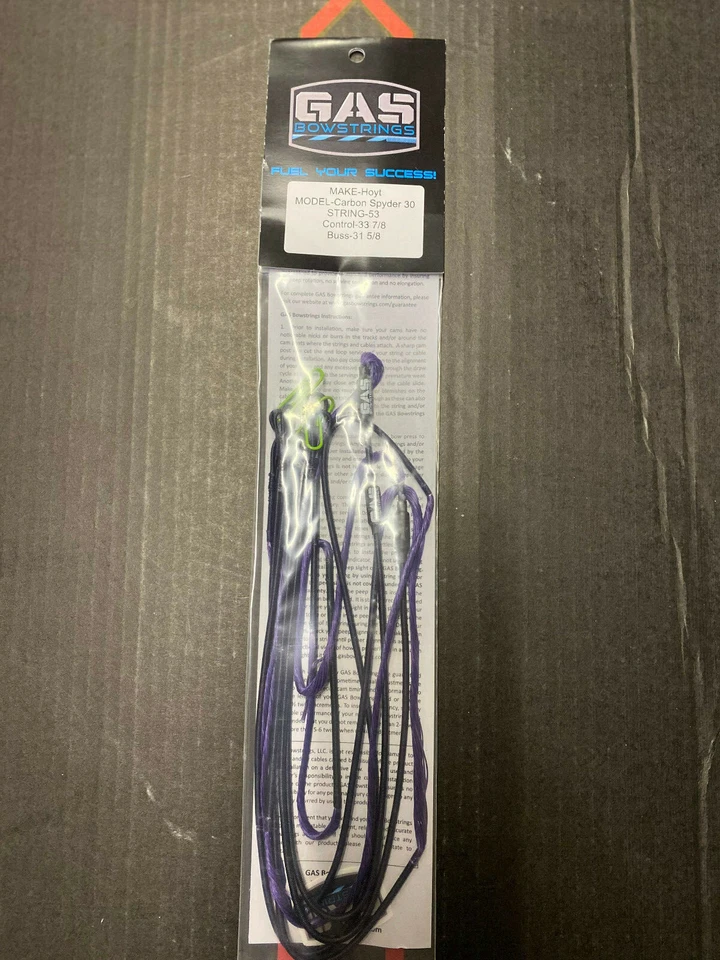 NEW Gas Bowstrings HOYT CARBON SPYDER 30 Bow Strings And Cable Set PURPLE /BLACK - Image 1 of 1
