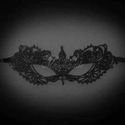 Máscara de Mascarada | Máscara de Encaje Negra LM0601 (sin gemas) Foto 1 de 4