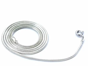Snake Link Chain Sterling Silver Necklace 925 20” 7 Grams - Picture 1 of 6
