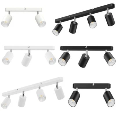 Moderno kit de iluminación de pista de 1-6 luces luces de techo de montaje empotrado luces puntuales de pared Foto 1 de 4