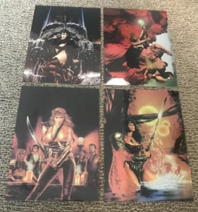 (4) 1995/1996 Heavy Metal Comic Images Chromium Cards - Picture 1 of 2