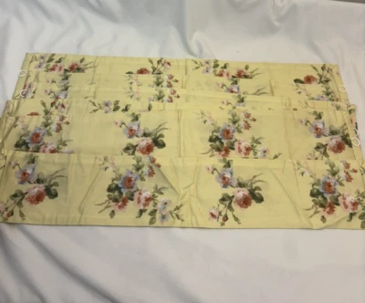 6 Corbatas Cortina Crosscill Princesa Amarillo Pálido Floral Rosa Rosas Foto 1 de 4