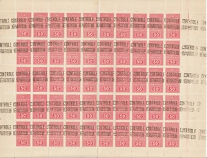 ALGERIE COLIS POSTAUX FEUILLE ENTIERE DE 50 DU N° 23 NEUF** GOMME SANS CHARNIERE - Imagen 1 de 3