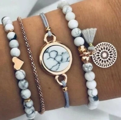 Braccialetto donna, pietra naturale, Boemia, accessori di gioielli indiani - Immagine 1 di 2