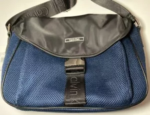 Calvin Klein Kimberly Crossbody Blue Black Shoulder Bag Purse Adjustable NWT - Picture 1 of 10