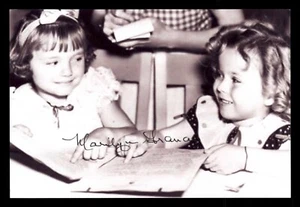 Marilyn Granas with Shirley Temple in Escape Autographed 4x6 Photo - Picture 1 of 2
