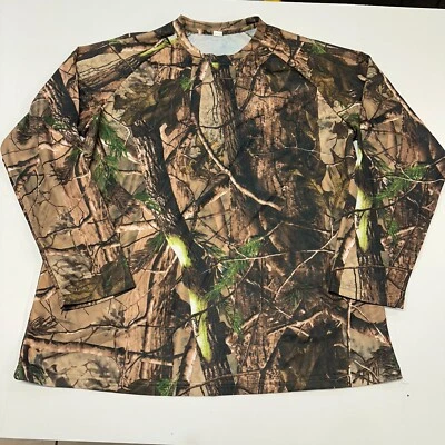 Camo RealTree Tee Shirt Hiking Long Sleeve Mens Crew Neck Size 3XL - Image 1 of 4