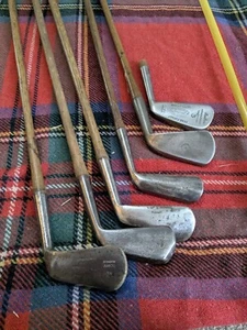 TimewarpGolf - 6x Irish Hickory Golf clubs, Limerick, Belfast, County Down etc - Picture 1 of 11
