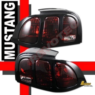 Lanternas traseiras vermelhas escuras para 1996 1997 1998 Ford Mustang V6 GT  - Imagem 1 de 2