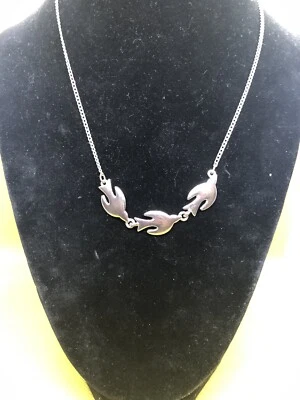Silver Tone Park Lane Swallows Choker Necklace - Image 1 of 4