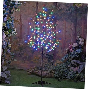 6,5 Fuß LED beleuchteter Kirschblütenbaum, 208 LED 6 FUSS warmweiß & mehrfarbig - Bild 1 von 7