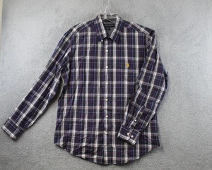 US Polo Assn Mens Shirt Size L  Blue Multicolor Plaid Button Down Long Sleeve - Picture 1 of 7
