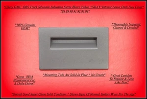 88–94 Chevy GMC Fuse Box Cover Gray Dash Trim Panel OEM Silverado Sierra - Picture 1 of 2