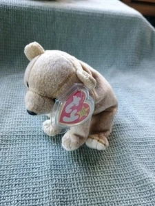 Rare Vintage Retired 1999 Ty Bear "Almond" Beanie Babies - Picture 1 of 5