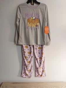 Girls Large (10-12) LS 2PC Sleep Set Pancake Theme - Picture 1 of 4