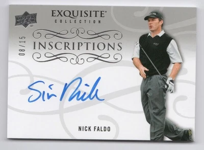 Nick FALDO 2014 Upper Deck Exquisite Inscriptions Auto #EI-NF 08/15 - Image 1 of 2