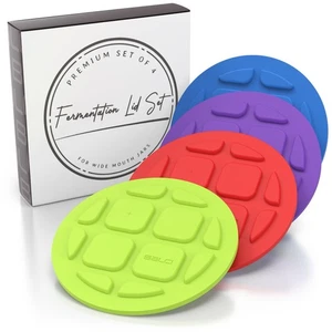 Gärdeckel für Einmachgläser mit breiter Öffnung - Einweg wasserloses Schleusenventil... - Bild 1 von 5