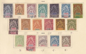 French Senegal 1892 collection of 26 CLASSIC stamps / CAT VALUE $350 - Picture 1 of 1