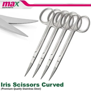 Dental Surgical Iris Curved Gum Scissors 4.5'' Surgery For Trimming Tissues 4PCS - Picture 1 of 4