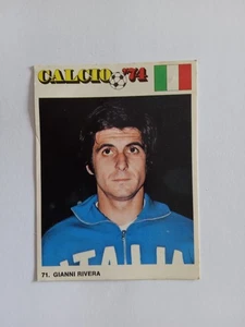 FIGURINA CALCIO 74 EDIRAF 1974 ITALIA RIVERA n 71 CON VELINA - Picture 1 of 2