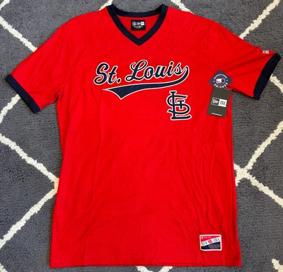 New Era 2025 MLB St. Louis Cardinals Men’s S/S V-Neck Vee Tee Shirt T-shirt L - Image 1 of 2