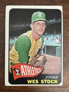 Carte d'athlétisme 1965 Topps Baseball Wes Stock Kansas City #117 - Photo 1/2
