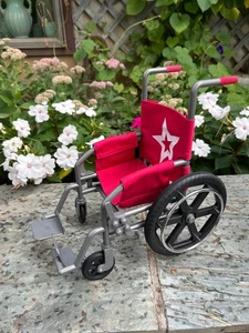 American Girl Doll Get Better Medical Wheelchair Red For 18” Dolls Authentic - Picture 1 of 4