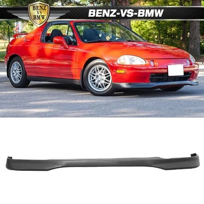 Fits 93-97 Honda Civic Del Sol Front Bumper Lip Type R Spoiler Unpainted PU - Image 1 of 4