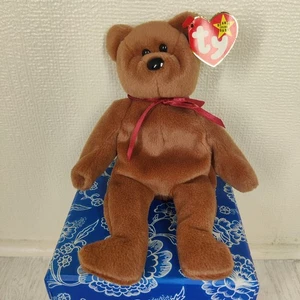 TY Beanie Babies - Teddy The Bear (Style 4050 Tag) PVC Pellets Retired - Picture 1 of 8