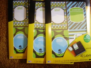 POST-IT MULTI-USE LABELS ADHESIVE LABELS 4 DESIGNS LOT OF 3 - Picture 1 of 2