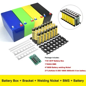 12V Battery Box 3X7 18650 Holder +3S 40A BMS with Welding Nickel & Battery Kit - Picture 1 of 21