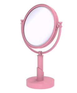 Allied Brass TR-4/4X-PNK Tribecca Collection 8 Inch Vanity Top Make-Up Mirror 4X - Picture 1 of 7