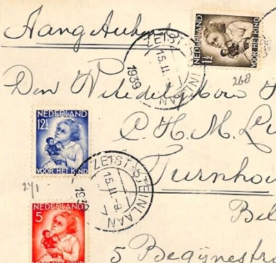NETHERLANDS Cover 1934 POOR CHILD Set VOOR HET KIND Registered Zeist 1939 ZT255 - Image 1 of 4
