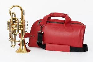 Genuine leather bag for Cornet by MG Leather Work, type Flotar, color Red