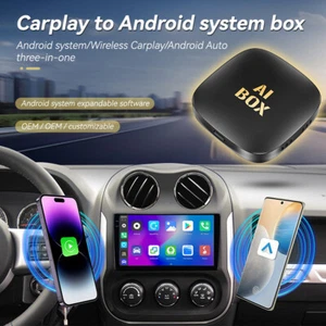 Wireless CarPlay AI box Android Auto WI-FI Adapter Converter w/Netflix YouTube - Picture 1 of 12