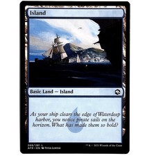 Island - Foil M/NM Blue Basic Land Island #268/281 TCG MTG Magic AFR Adventures