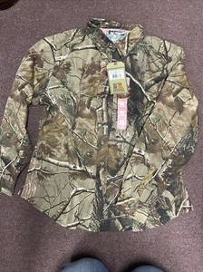 Russell OUTDOORS Realtree AP Camo Women’s LARGE Button HUNTING Shirt - Picture 1 of 6
