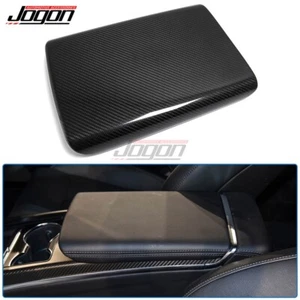 Carbon Interior Center Console Lid Armrest Cover For Tesla Model S 2021 2022-23 - Picture 1 of 9