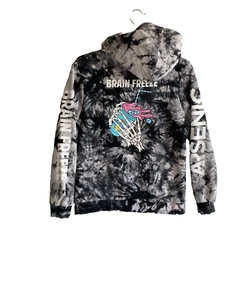 Arsenic Youth Tiedye Long Sleeve Brain freeze Palm Bones Hoodie Size L/G(14) - Picture 1 of 13
