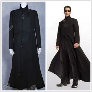 Costume Cosplay Costume Matrix Neo Costume Cosplay Cappotto Trench Nero - Foto 1 di 3