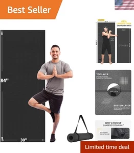 Extra lange & breite Yogamatte 84"x30" rutschfest für große Yogis & Fitnessliebhaber - Bild 1 von 10