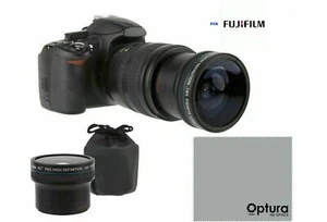 58MM UHD X18 SHEYE WIDE ANGLE MACRO LENS FOR FUJIFILM X-T30 DSLR W 18-55MM - Picture 1 of 12
