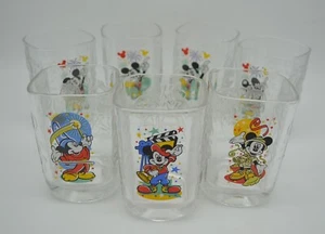 LOT of 7 2000 McDonalds Mickey Mouse, Disney Millennium Celebration Glasses - Picture 1 of 12