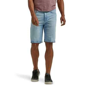 Wrangler® Men's Relaxed Fit Five Pocket Denim Short, Bleach Light Blue Size 30 - Picture 1 of 5