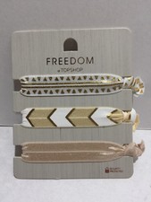 FREEDOM BY TOPSHOP RIBBON PONY 3-PACK BEIGE
