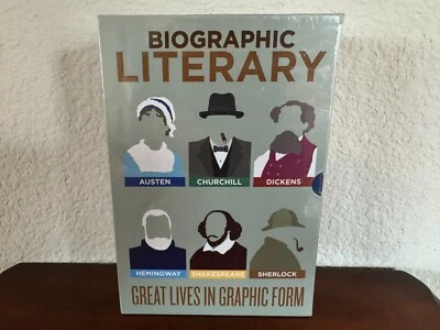 BIOGRAPHIC LITERARY: Great Lives in Graphic Form (6 Book BOX Set) NEW/SEALED - Image 1 of 4